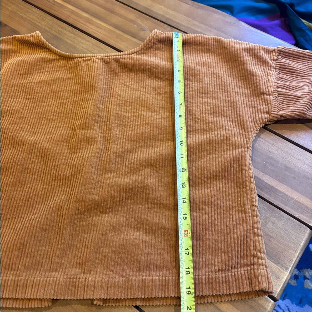 Sugar Candy Mountain Acorn Tan/Brown Corduroy Women’s Top - Picture 6 of 8